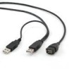 GEMBIRD CABLE ALARGADOR DOBLE USB-A A USB-A 0,90M