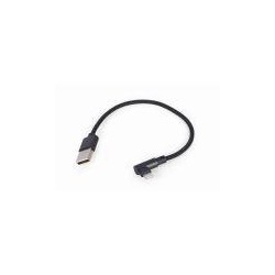 GEMBIRD CABLE USB A LIGHTNING 0.2M ACODADO NEGRO