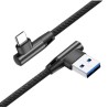 GEMBIRD CABLE USB A USB-C CABLE ALGODON 1M CONECTOR EN ANGULO