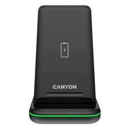 CANYON CARGADOR INALAMBRICO PLEGABLE WS-304 2 EN 1 NEGRO