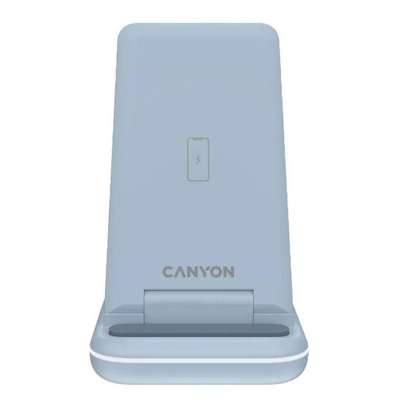 CANYON CARGADOR INALAMBRICO PLEGABLE WS-304 2 EN 1 AZUL POLVO