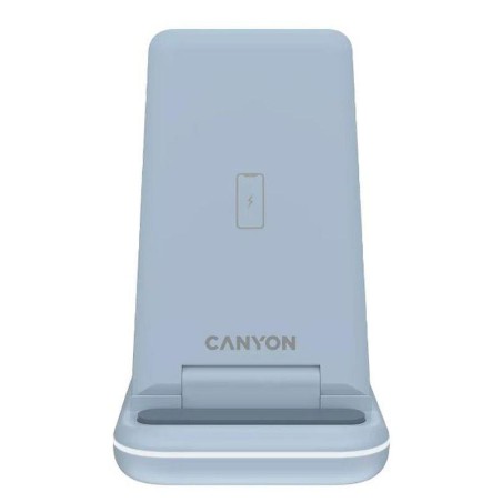 CANYON CARGADOR INALAMBRICO PLEGABLE WS-304 2 EN 1 AZUL POLVO