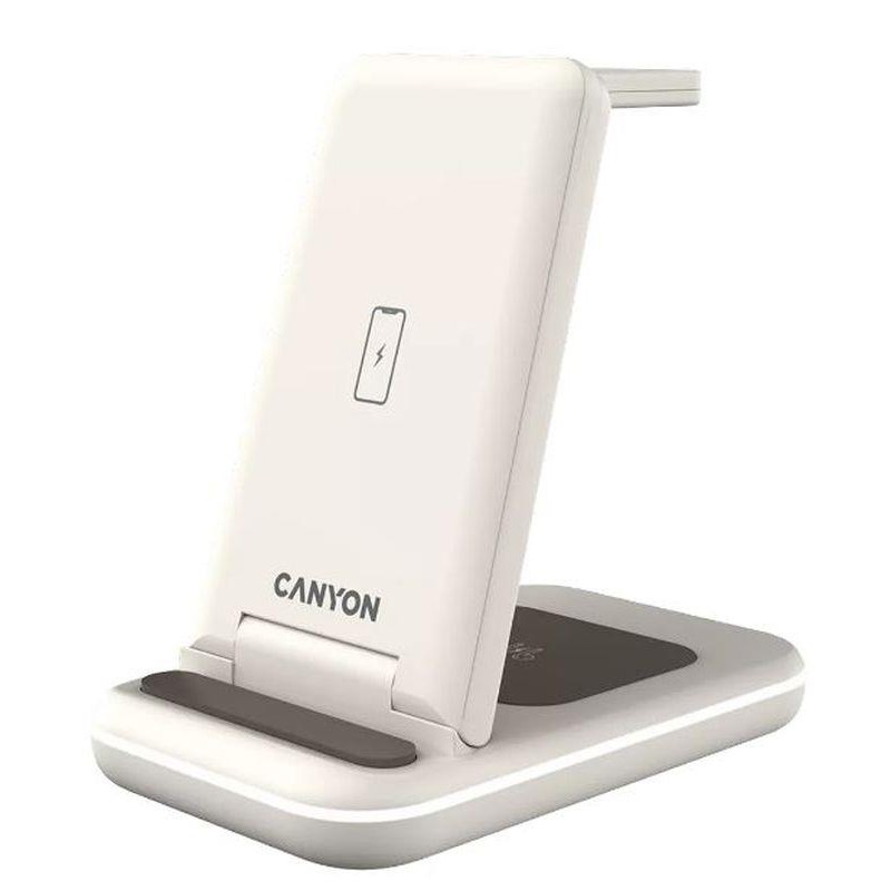 CANYON CARGADOR INALAMBRICO PLEGABLE WS-304 2 EN 1 VAINILLA