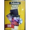 FELLOWES PACK DE 10 CARCASAS PLASTICAS SLIM PARA CD Y DVD