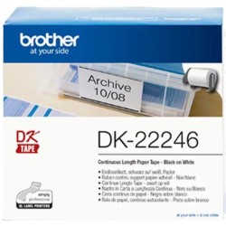 BROTHER ETIQUETAS DK22246 CINTA CONTINUA DE PAPEL TÉRMICO (BLANCA). ANCHO: 103 MM. LONGITUD: 30,48 M