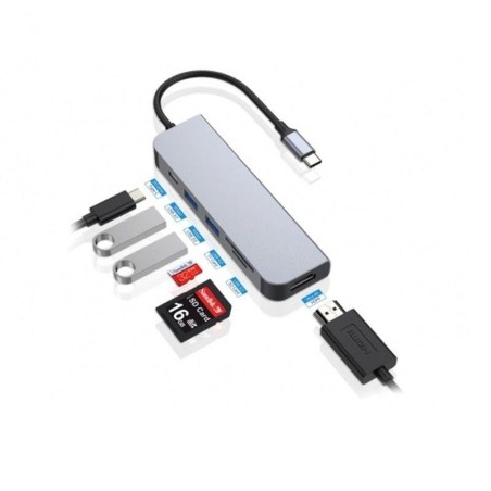 CONCEPTRONIC ADAPTADOR HUB USB-C MULTIFUNCIONAL 6-EN-1