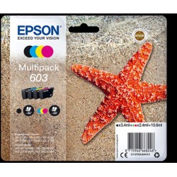 EPSON CARTUCHO TINTA T03U6 Nº 603 VALUE PACK 4 COLORES