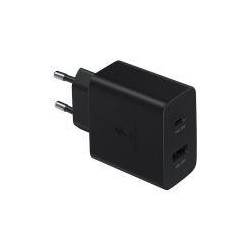 SAMSUNG CARGADOR 35W DUO USB-C + USB-A SIN CABLE NEGRO