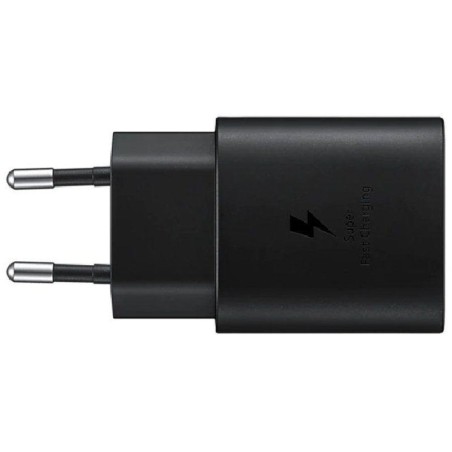 SAMSUNG CARGADOR USB-C 25W 3A NEGRO - CABLE NO INCLUIDO