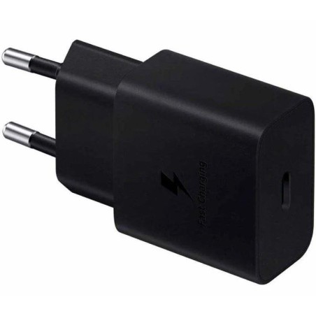 SAMSUNG CARGADOR DE PARED USB-C NEGRO MAXIMO 15W