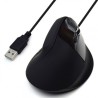 EWENT RATON ERGONOMICO USB NEGRO