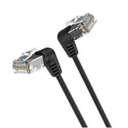 VENTION CABLE DE RED RJ45 UTP IBOBF CAT. 6A/ 1M/ NEGRO CONECTORES EN ANGULO DE 90º