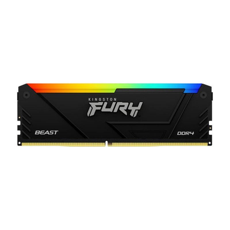 KINGSTON MEMORIA FURY BEAST RGB DDR4 8GB 2666MHZ CL16 MEMORIA KINGSTON FURY BEAST RGB DDR4 8GB 2666MHZ CL16 - KF426C16BB2A/8