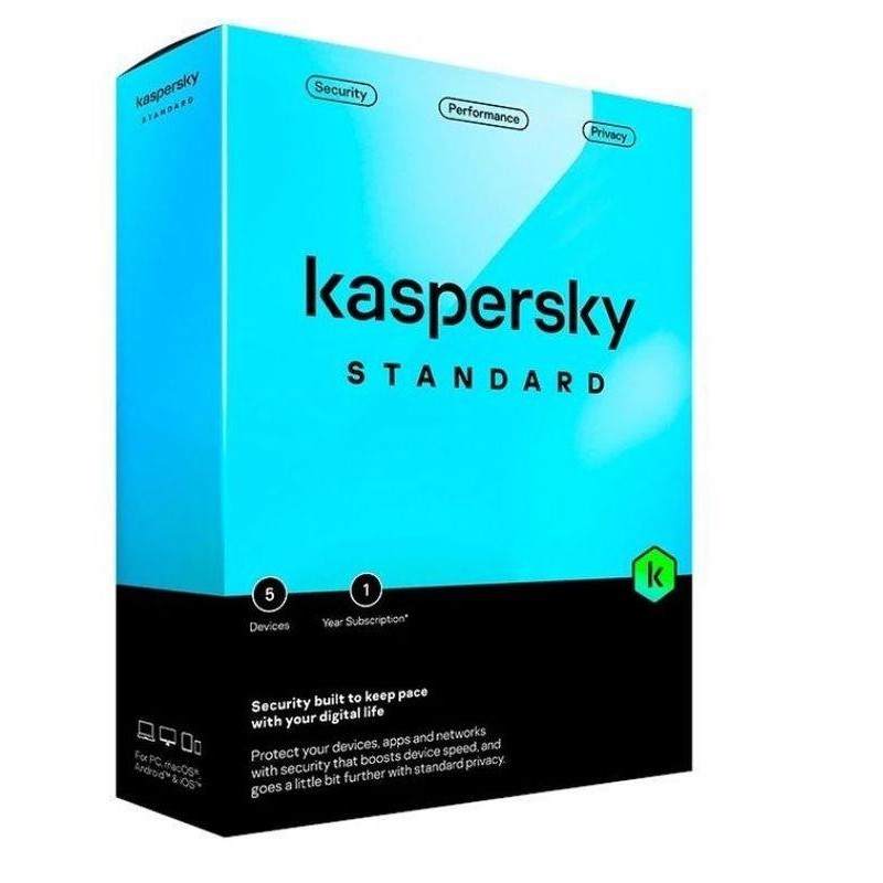 KASPERSKY ANTIVIRUS STANDARD 5 DISPOSITIVOS 1 AÑO