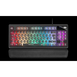 MARS GAMING TECLADO GAMING H-MECANICO COMPACTO TKL MKAXES BOTONES COLOR BLACK ESTRUCTURA BLACK BOTON ROLLER TECNOLOGIA H-MECH RE