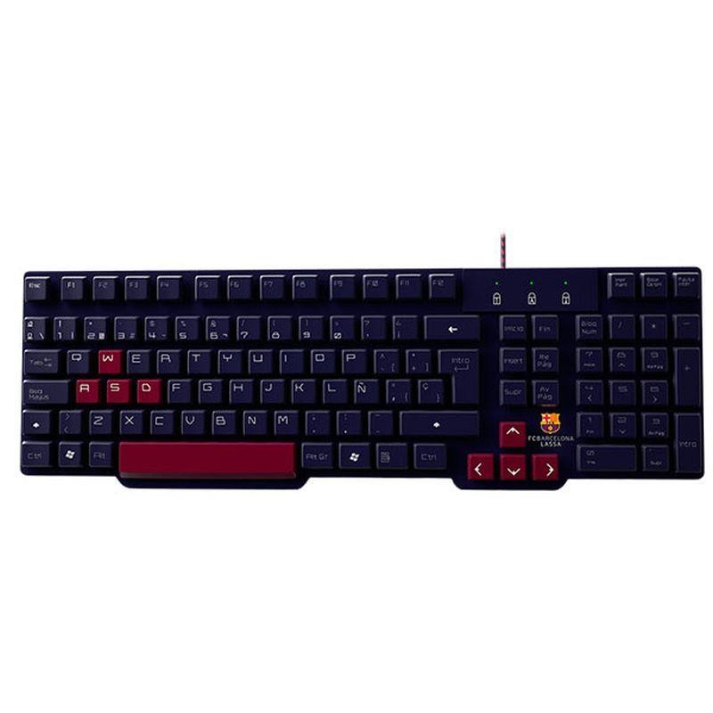 MARS GAMING TECLADO MKBC EDICION EUROLIGA FC BARCELONA USB CHAPADO EN ORO BASE METALICA ANTI-GHOSTING