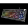 MARS GAMING TECLADO H-MECANICO MKREVOES COMPACTO TKL NEGRO PAD NUMERICO Y RUEDA/SCROLL MULTI FUNCION FULL RGB TECNOLOGIA H-MECH