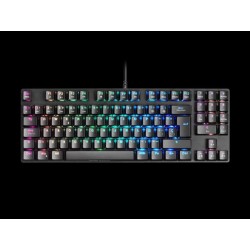 MARS GAMING TECLADO MECANICO COMPACTO TKL MKREVOPROBRES NEGRO SWITCH OUTEMU PRO BROWN CHIPSET VISION MCU ILUMINACION FULL RGB PA