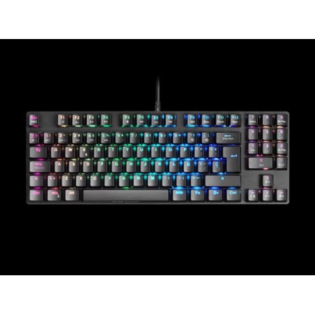 MARS GAMING TECLADO MECANICO COMPACTO TKL MKREVOPROBRES NEGRO SWITCH OUTEMU PRO BROWN CHIPSET VISION MCU ILUMINACION FULL RGB PA