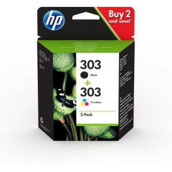 HP CARTUCHO 3YM92AE KIT COLOR Y NEGRO Nº 303