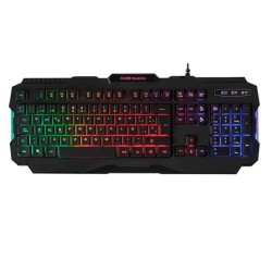 MARS GAMING TECLADO MRK0 NEGRO RGB COMPACTO Y LIGERO ANTI-GHOSTING LOGITUD CABLE 3m USB