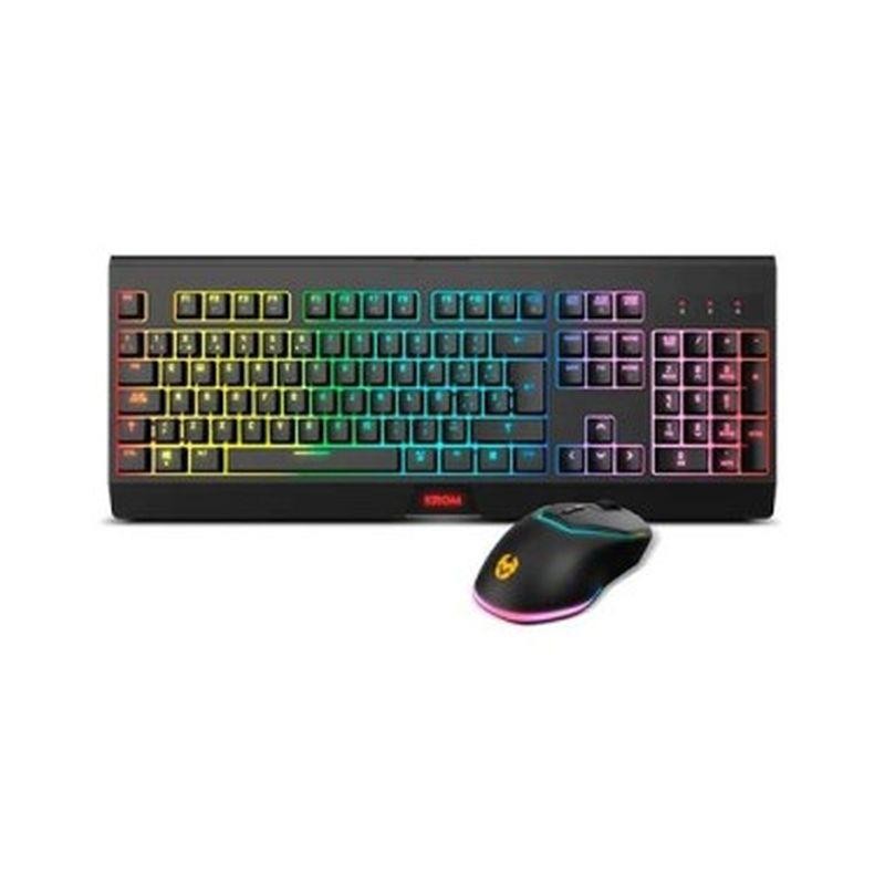 KROM TECLADO Y RATON KABALA WIRELESS RGB GAMING TECLADO MEMBRANA RGB/RATON 4800DPI/ANTI-GHOSTING