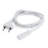 GEMBIRD CABLE CORRIENTE TIPO 8 1.8M BLANCO