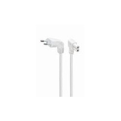 GEMBIRD CABLE CORRIENTE TIPO 8 CON CONECTORES EN L DE 1.8M BLANCO