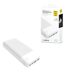 PLATINET POWERBANK 20.000mAh POLYMERO ABS BLANCO