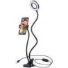 PLATINET ANILLO LUZ LED 3 FLEXIBLE CLIP SMARTPHONE