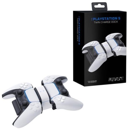 REVENT DOCK CARGA INALAMBRICA DUAL MANDO PLAYSTATION 5