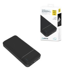 PLATINET POWERBANK 20.000mAh POLYMERO ABS NEGRO