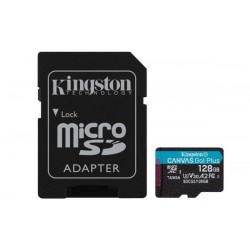 KINGSTON MICRO SD DXC CANVAS GO PLUS 170R A2 U3 V30 SDCG3/128GB +ADAPT