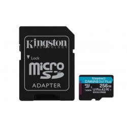 KINGSTON MICRO SD DXC CANVAS GO PLUS 170R A2 U3 V30 SDCG3/256GB +ADAPT