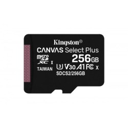 KINGSTON MICRO SD CANVAS SELECT PLUS 256GB SDCS2-256GB UHS-I CL10 +ADAPT