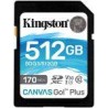 KINGSTON TECHNOLOGY CANVAS GO! PLUS MEMORIA FLASH 512 GB SD CLASE 10 UHS-I