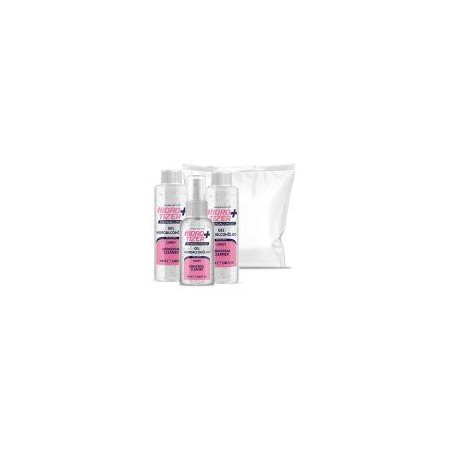 SANITIZER HIDROTIZER PLUS GEL HIDROALCOHOLICO CANDY FRANGANCIA CHUCHES PACK NECESER 1X90ML + 2X100ML