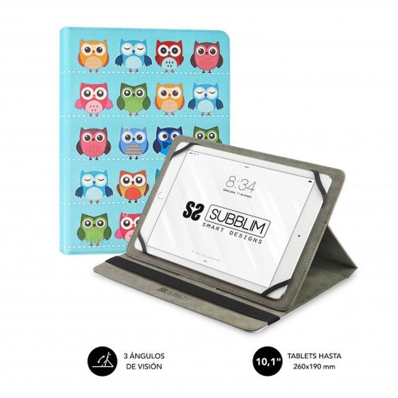 SUBBLIM FUNDA TABLET TRENDY CASE OWLS 10,1?-11?