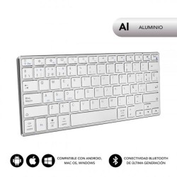 SUBBLIM TECLADO BLUETOOTH 3ADC200 ADVANCE COMPACT PLATA