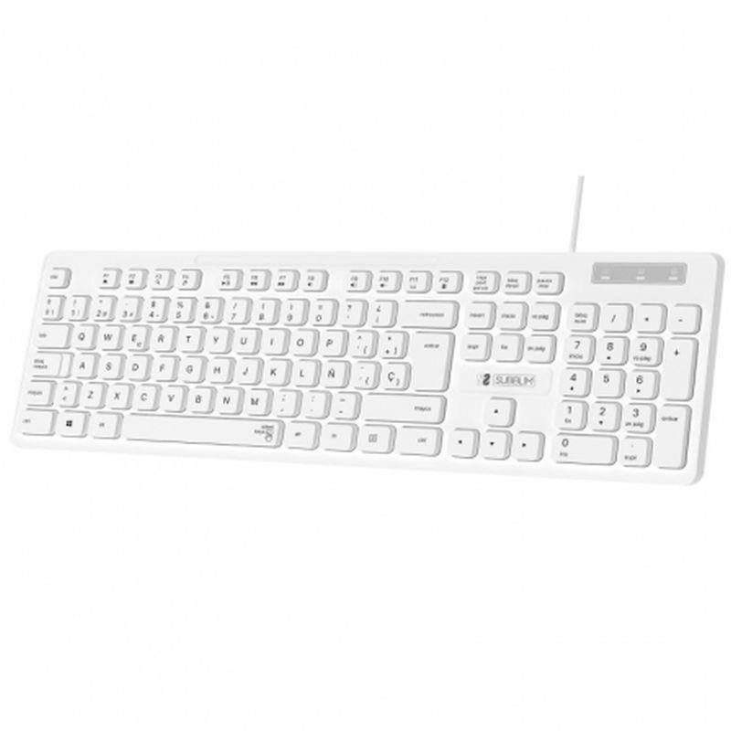 SUBBLIM TECLADO BUSINESS SLIM SILENCIOSO/ BLANCO