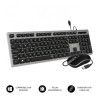 SUBBLIM TECLADO Y RATON COMBO WIRED ERGO KEYS SILENT FLAT HQ NEGRO Y GRIS