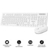 SUBBLIM TECLADO Y RATON COMBO BUSINESS SLIM SILENCIOSO INALAMBRICO CSSW11/ BLANCO