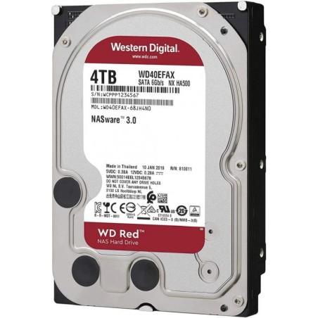 WESTERN DIGITAL DISCO DURO 4TB 3.5 WD40EFAX SERIE RED 64MB (RECERTIFICADO)