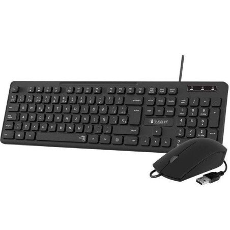 SUBBLIM TECLADO Y RATON COMBO BUSINESS SLIM CSSK01/ NEGRO