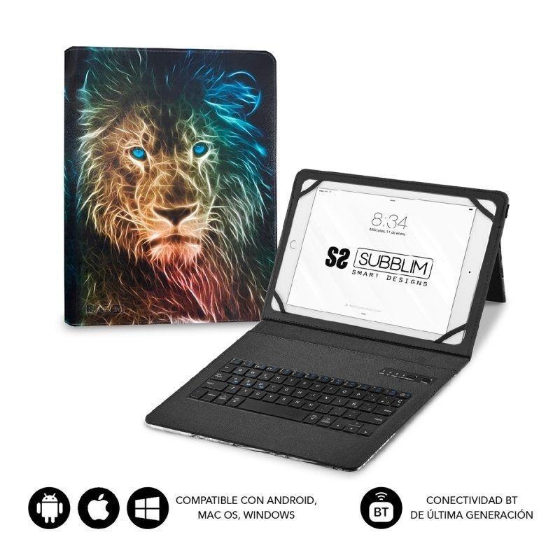 SUBBLIM FUNDA CON TECLADO KEYTAB PRO BT PARA TABLET DE 9- 11 LEON