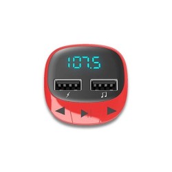 ENERGY SISTEM TRASMISOR FM COCHE ROJO FM/87.5-108 MHz/CARGADOR/MICROSD/USB/MP3