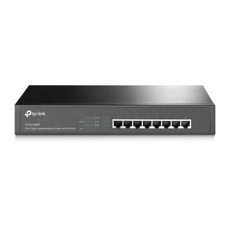 TP-LINK SWITCH DE 8 PUERTOS GIGABIT ESCRITORIO Y RACK CON POE+