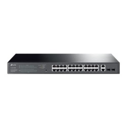 TP-LINK SWITCH SEMIGESTIONABLE POE+ DE 28 PUERTOS 10/100/1000MBPS DE ESTOS 24P POE+ 2GIGA SFP