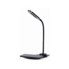 GEMBIRD LAMPARA DE MESA LED + CARGADOR INALAMBRICO 10W NEGRO + BLANCO