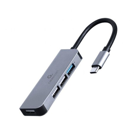 GEMBIRD HUB USB-C A USB 3.0 + 3 USB 2.0